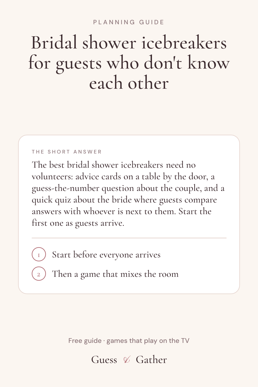 Pinterest pin: Bridal shower icebreakers for guests who've never met