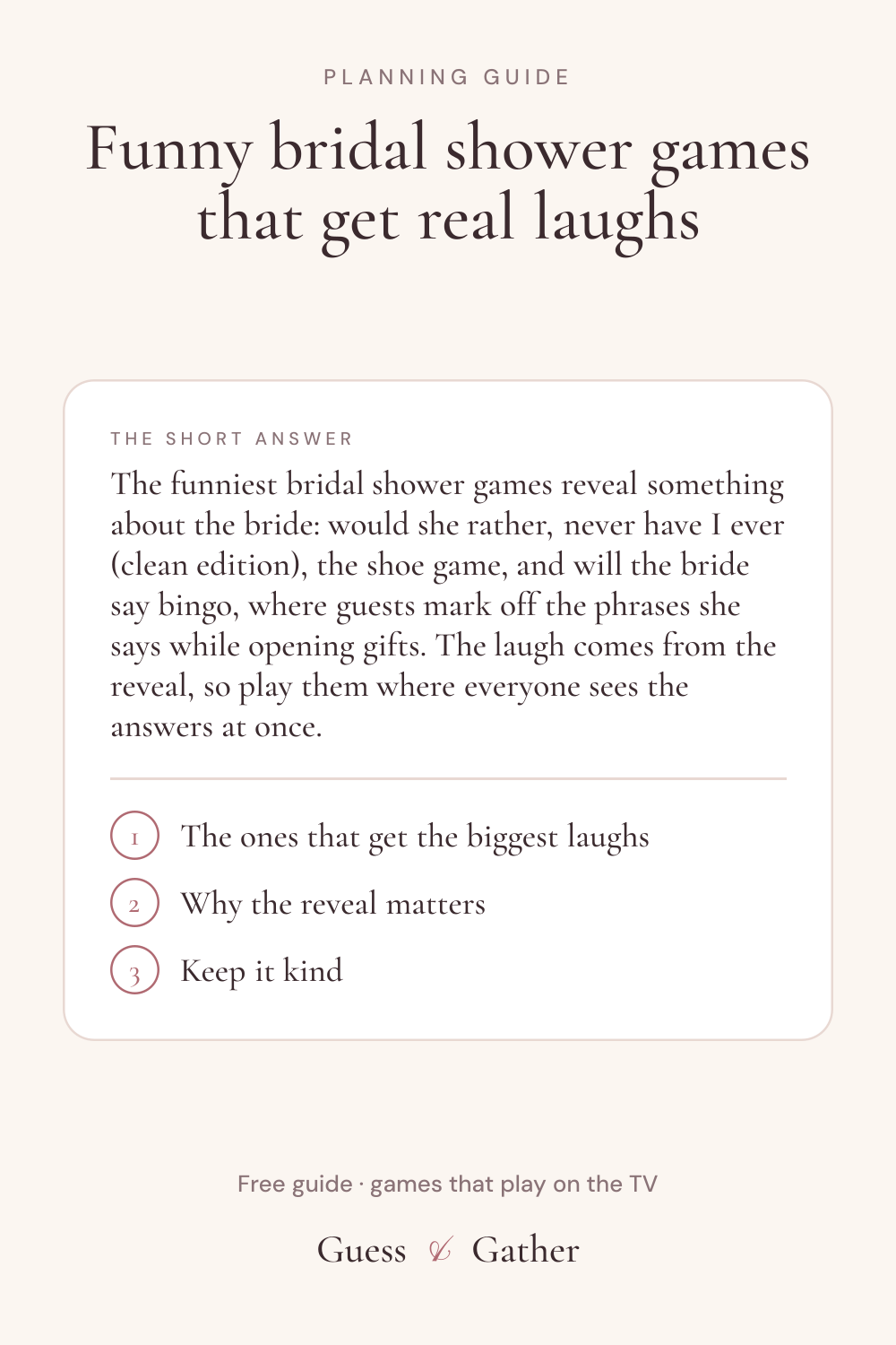 Pinterest pin: Funny bridal shower games that are actually funny